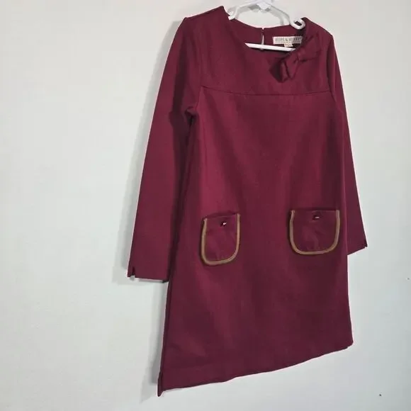 Hope & Henry Quilted Ponte Burgandy Riding Dress. Size 7. - Picture 4 of 8